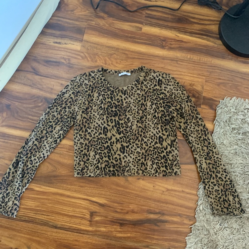 ZARA CROPPED CHEETAH TOP